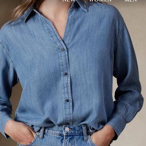 Banana Republic Factory Oversized Chambray Button Down Shirt - Ladies Size L NWT